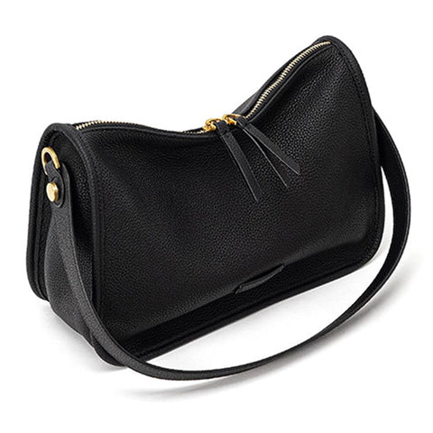 JY9582-S Fashion Women Handbag Top Layer Cowhide Leather Crossbody Shoulder Bag Underarm Bag