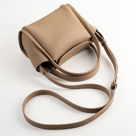 9662 Top Layer Cowhide Leather Handbag Fashion Women Crossbody Bag with Shoulder Strap