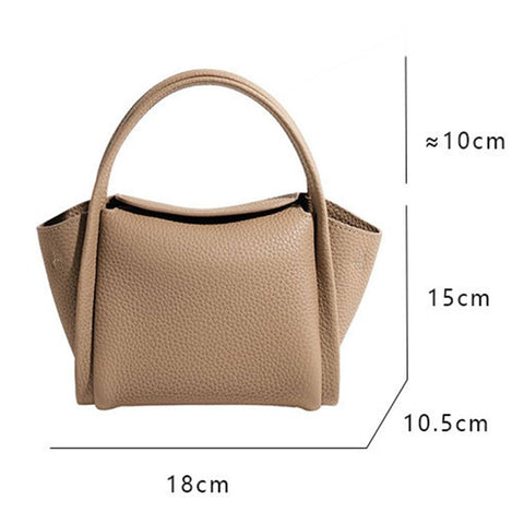 9662 Top Layer Cowhide Leather Handbag Fashion Women Crossbody Bag with Shoulder Strap