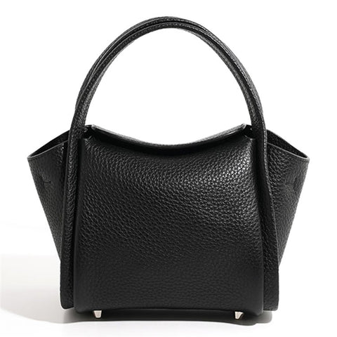 9662 Top Layer Cowhide Leather Handbag Fashion Women Crossbody Bag with Shoulder Strap