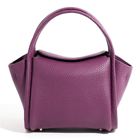 9662 Top Layer Cowhide Leather Handbag Fashion Women Crossbody Bag with Shoulder Strap