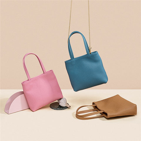 CKWG3303 Women Handbag Top Layer Cowhide Leather Crossbody Bag with Chain Shoulder Strap