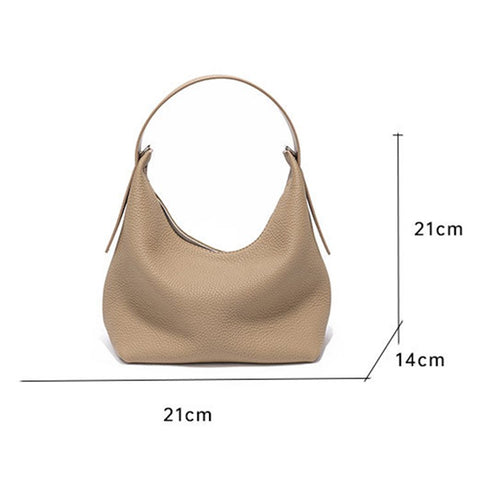 9978 Women Handbag Top Layer Cowhide Leather Dumpling Crossbody Shoulder Travel Bag