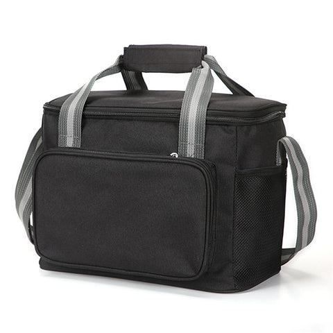 24L Thermal Insulated Travel Lunch Bag Waterproof Oxford Cloth Picnic Cooler Tote Shoulder Bag