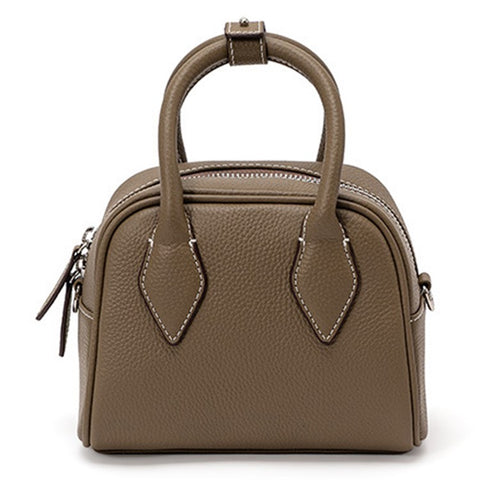 JY9061 Size S Genuine Cowhide Leather Crossbody Bag Splicing Color Daypack Women's Small Handbag