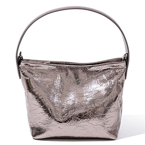 9672 Waxy First Layer Cowhide Leather Handbag Women Single Shoulder Crossbody Bag