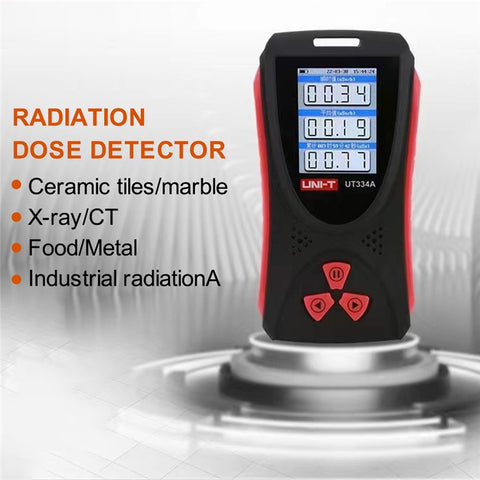 UNI-T UT334A Radiation Dosimeter Geiger Counter Electromagnetic Radiation Dose Tester X-ray Beta Gamma Detector