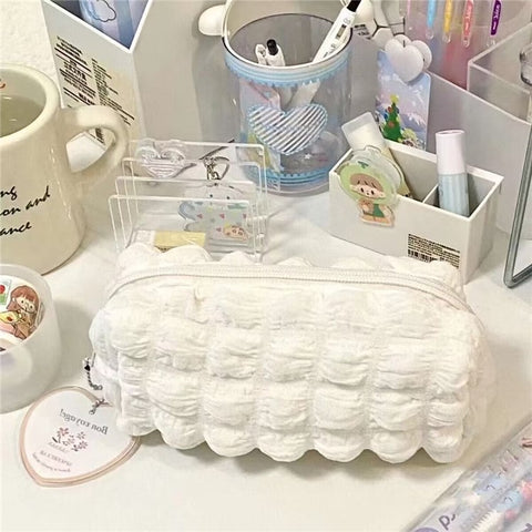 Cloud Shape Design Cosmetic Pens Organizer Toiletries Storage Bag Canvas Makeup Pouch