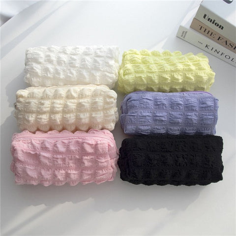 Cloud Shape Design Cosmetic Pens Organizer Toiletries Storage Bag Canvas Makeup Pouch