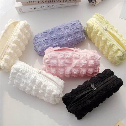 Cloud Shape Design Cosmetic Pens Organizer Toiletries Storage Bag Canvas Makeup Pouch