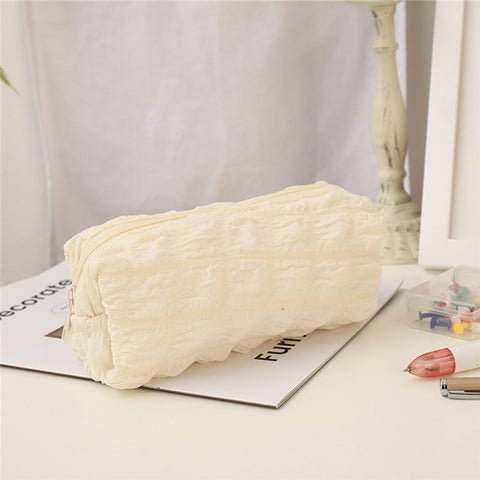 Cloud Shape Design Cosmetic Pens Organizer Toiletries Storage Bag Canvas Makeup Pouch