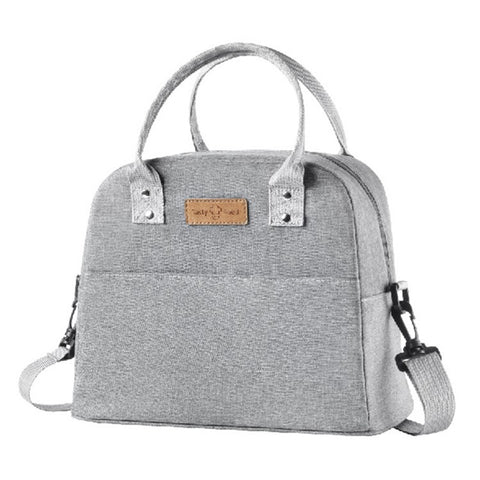 Shoulder Strap Carrying Lunch Bag Oxford Cloth Handbag Thermal Insulated Cooler Lunch Box Tote Storage Pouch