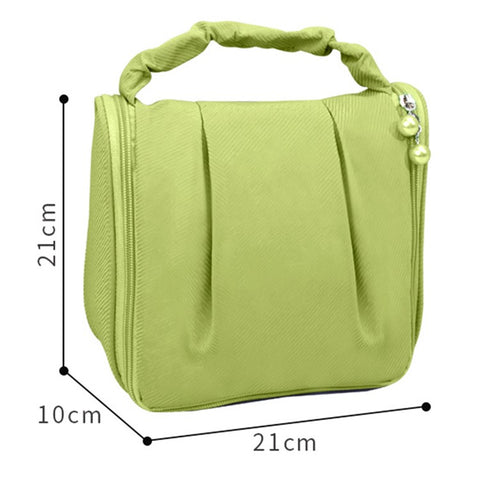 Portable Hanging Toiletry Wash Bag Polyester Waterproof Cosmetics Storage Bag Handbag