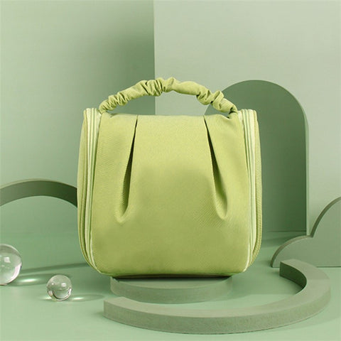 Portable Hanging Toiletry Wash Bag Polyester Waterproof Cosmetics Storage Bag Handbag