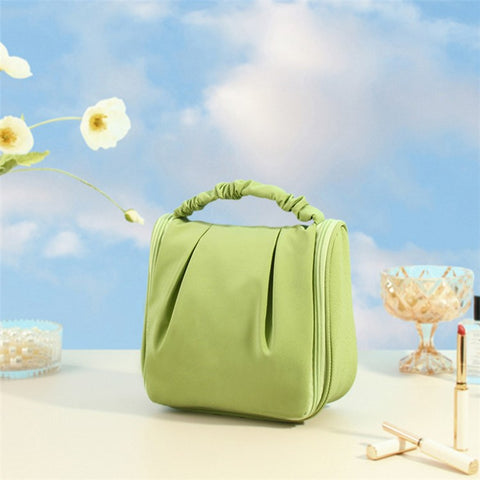 Portable Hanging Toiletry Wash Bag Polyester Waterproof Cosmetics Storage Bag Handbag
