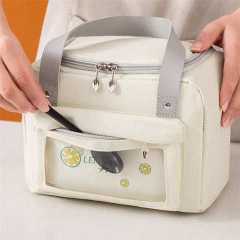 Insulated Lunch Bag Polyester Outdoor Picnic Camping Food Storage Bag Handbag