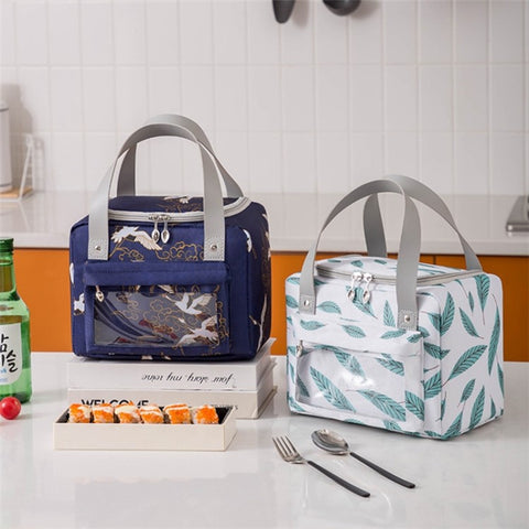 Insulated Lunch Bag Polyester Outdoor Picnic Camping Food Storage Bag Handbag