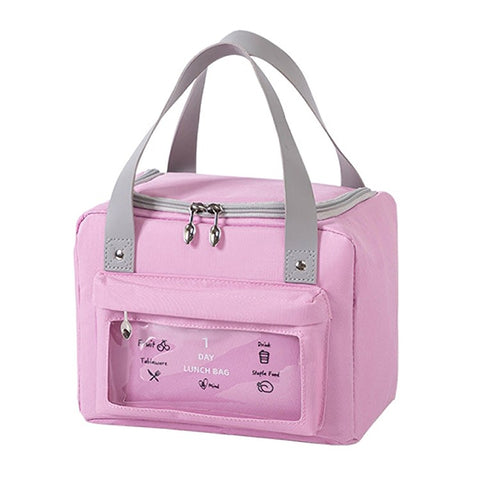 Insulated Lunch Bag Polyester Outdoor Picnic Camping Food Storage Bag Handbag