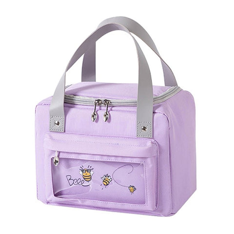 Insulated Lunch Bag Polyester Outdoor Picnic Camping Food Storage Bag Handbag