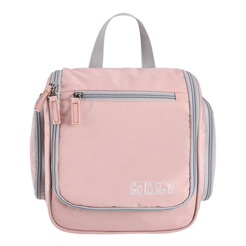 Portable Travel Toiletry Bag Polyester Makeup Cosmetics Hanging Storage Bag Container