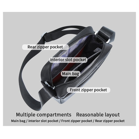 BOISEEN 6209-L Oxford Cloth Travel Sling Bag Large Crossbody Bag Business Shoulder Bag
