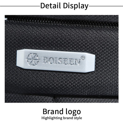 BOISEEN 6209-L Oxford Cloth Travel Sling Bag Large Crossbody Bag Business Shoulder Bag