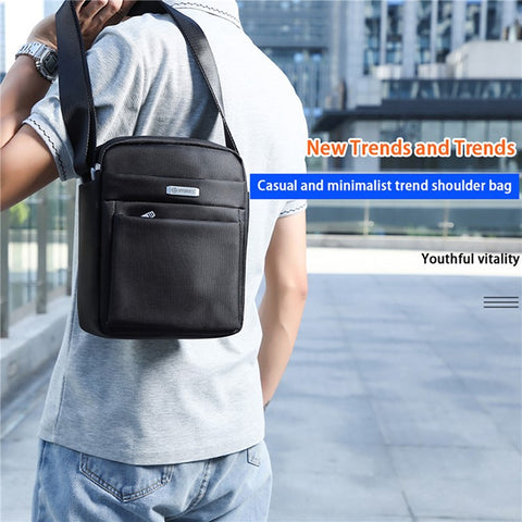 BOISEEN 612L Large Crossbody Bag Men's Business Shoulder Bag Oxford Cloth Boy's Travel Sling Bag