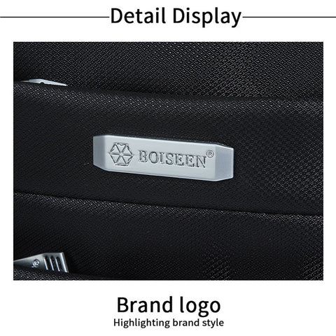 BOISEEN 612L Large Crossbody Bag Men's Business Shoulder Bag Oxford Cloth Boy's Travel Sling Bag