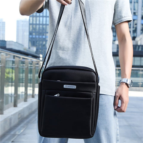 BOISEEN 612L Large Crossbody Bag Men's Business Shoulder Bag Oxford Cloth Boy's Travel Sling Bag