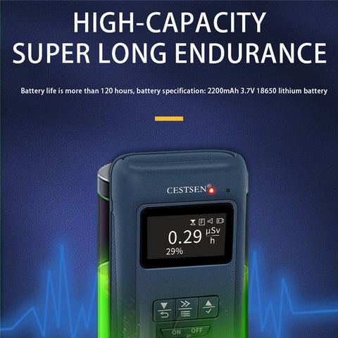 CESTSEN GM-300-A NGeiger Counter Radiation Detector Portable Beta Gamma X-Ray Digital Meter Dosimeter Alarm Device