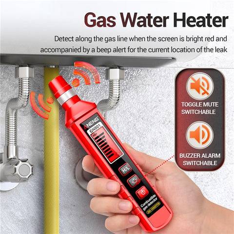 ANENG GN801 Combustible Gas Detector 300-10000PPM Sound Alarm Gas Analyzer Gas Leakage Meter LCD Environmental Tester Tool