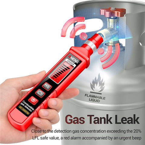 ANENG GN801 Combustible Gas Detector 300-10000PPM Sound Alarm Gas Analyzer Gas Leakage Meter LCD Environmental Tester Tool