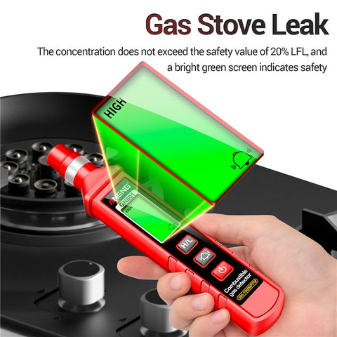 ANENG GN801 Combustible Gas Detector 300-10000PPM Sound Alarm Gas Analyzer Gas Leakage Meter LCD Environmental Tester Tool