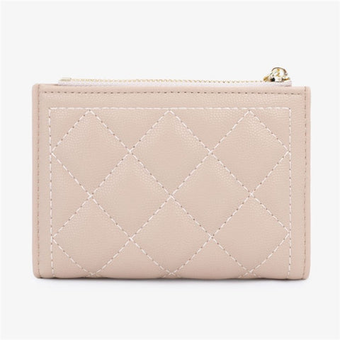TAILIAN T2602-288 Rhombus Decor Leather Wallet Women's Clutch Purse with Pearl Decor
