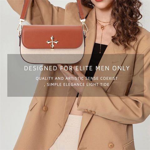 BAELLERRY N8633 Contrast Color Stylish PU Leather Women Single Shoulder Crossbody Bag