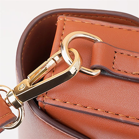 BAELLERRY N8633 Contrast Color Stylish PU Leather Women Single Shoulder Crossbody Bag