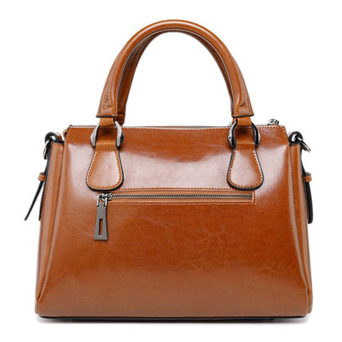 2833 Tote Handbag Women Cowhide Leather Crossbody Bag with Adjustable Shoulder Strap
