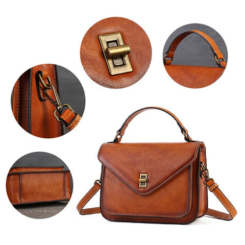 5799 Fashion Women Crossbody Bag Cowhide Leather Shoulder Bag Handbag Ladies Satchel