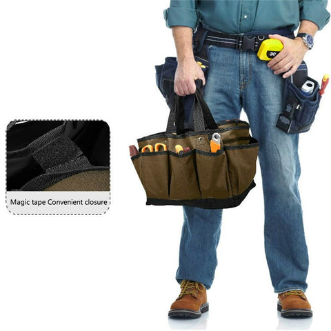 KG0050 Gardening Tool Storage Bag Oxford Cloth Multiple Pockets Plant Tool Kit Tote