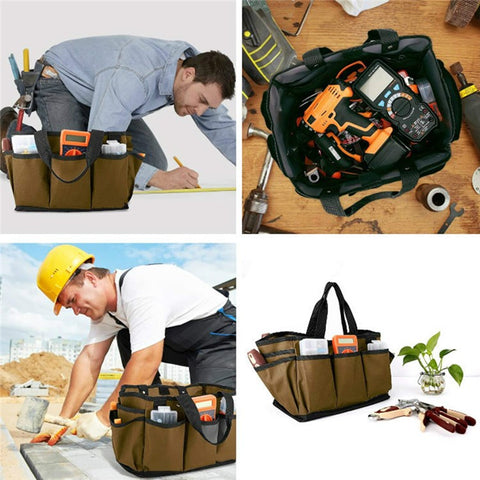 KG0050 Gardening Tool Storage Bag Oxford Cloth Multiple Pockets Plant Tool Kit Tote