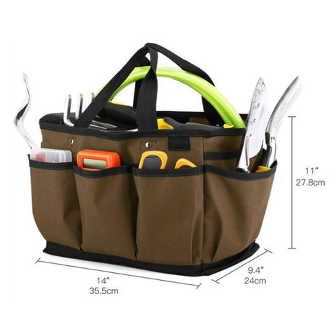 KG0050 Gardening Tool Storage Bag Oxford Cloth Multiple Pockets Plant Tool Kit Tote