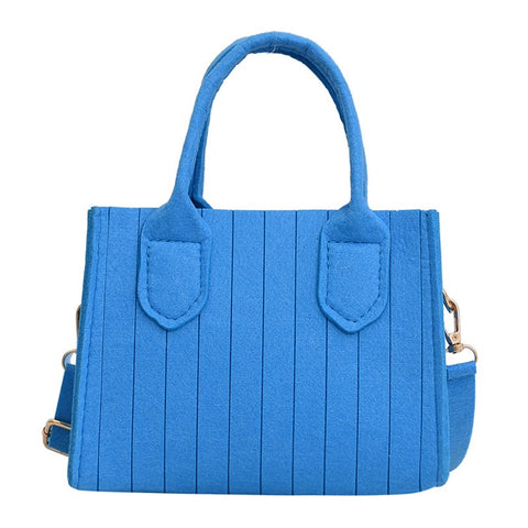 Women Felt Square Handbag Solid Color Crossbody Bag Sling Shoulder Bag
