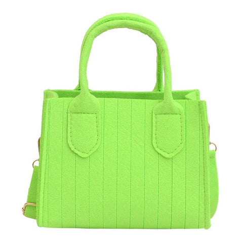 Women Felt Square Handbag Solid Color Crossbody Bag Sling Shoulder Bag