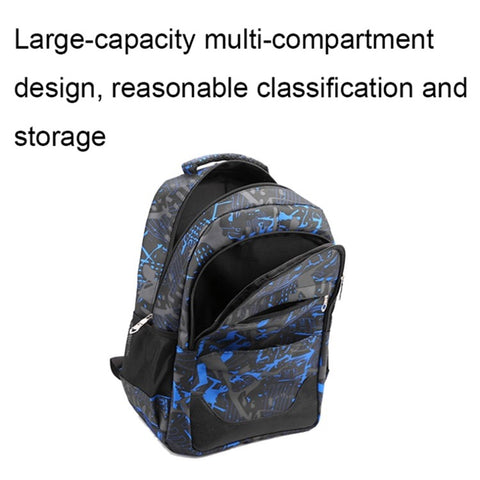 3Pcs / Set Nylon Large Capacity Schoolbag Travel Backpack Shoulder Bag Pencil Case