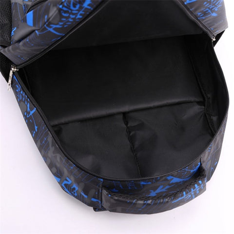 3Pcs / Set Nylon Large Capacity Schoolbag Travel Backpack Shoulder Bag Pencil Case