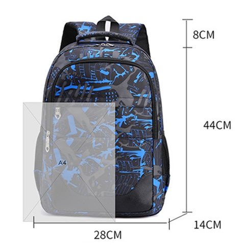 3Pcs / Set Nylon Large Capacity Schoolbag Travel Backpack Shoulder Bag Pencil Case