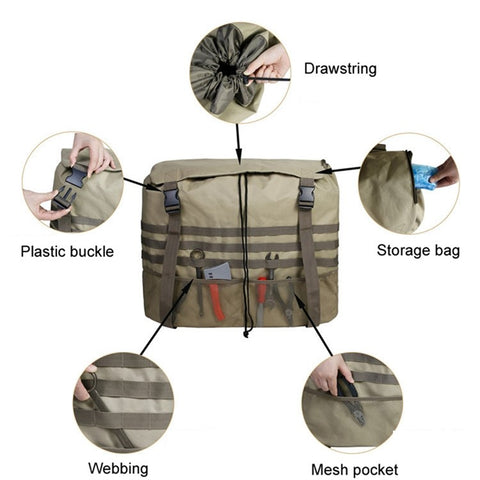 Off-Road Car Spare Tyre Hanging Bag Storage Bag Outdoor Oxford Cloth Backpack