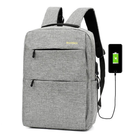 Backpack USB Charging Oxford Cloth Shoulders Bag with Small Pouch + Sling Bag