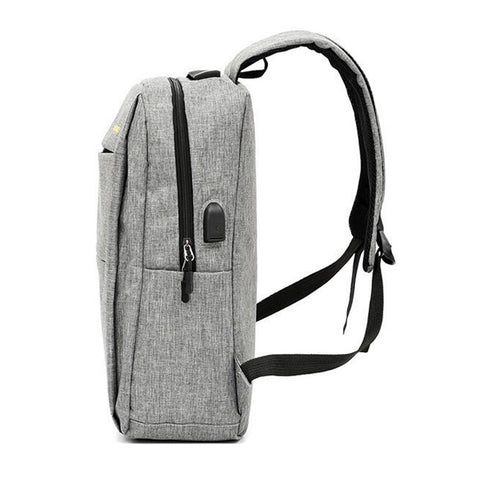 Backpack USB Charging Oxford Cloth Shoulders Bag with Small Pouch + Sling Bag