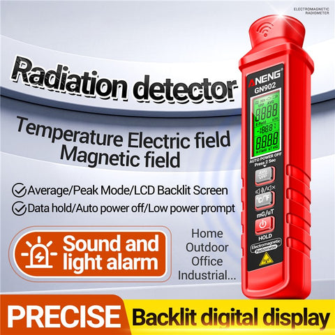ANENG GN902 Radiation Detector LCD Backlit Digital Display Electromagnetic Radiation Measurer Tester